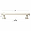 Gliderite Hardware 5-1/16 in. Center to Center Satin Nickel Classic Euro Bar Pull - 4361-128-SN 4361-128-SN-1